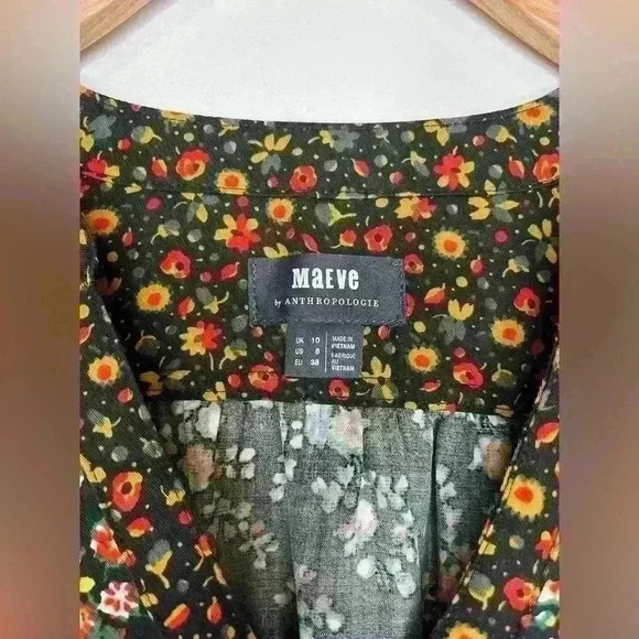 Anthropologie Mauve Marlie Button-Front Chambray Tunic, sz medium - Picture 5 of 11